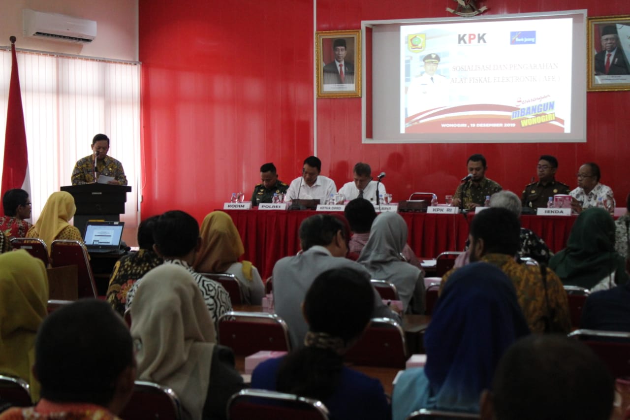 Pasilog Kodim 0728/Wonogiri Hadiri Sosialisasi Dan Penyuluhan Alat Fiskal Elektronik (AFE)