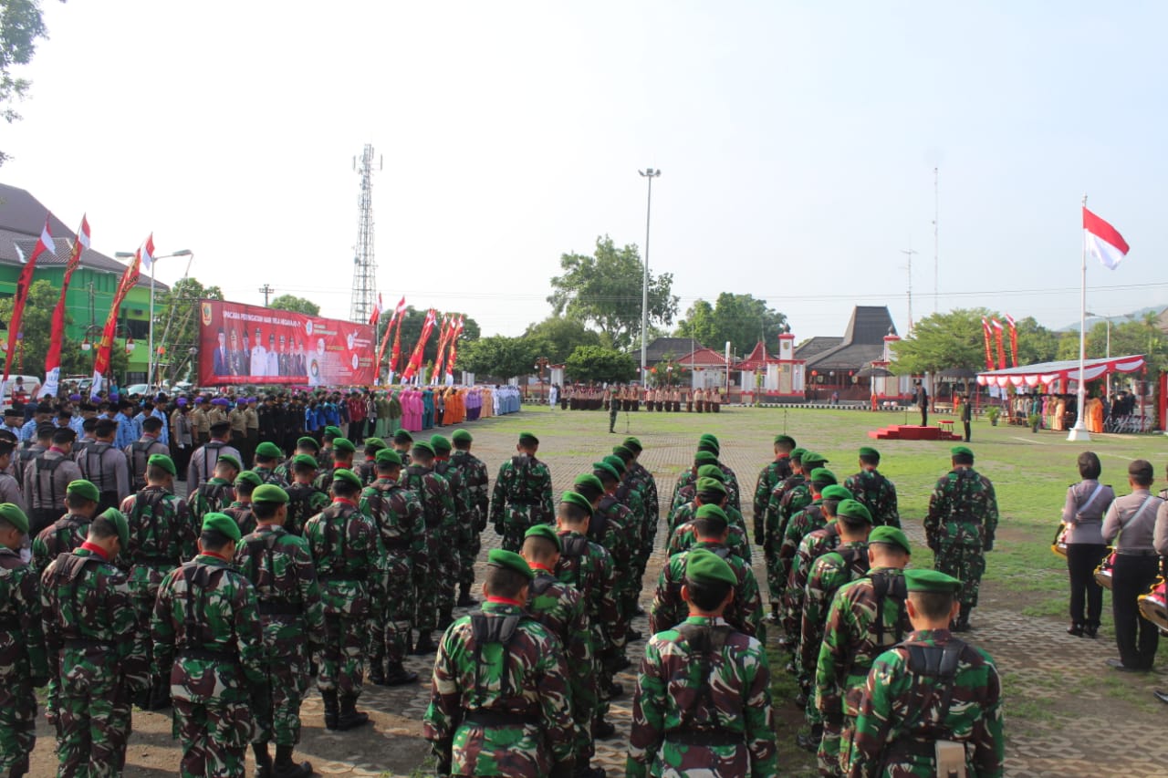 Satu SST Anggota Kodim 0728/Wonogiri Ikuti Upacara Peringatan Hari Bela Negara Ke-71