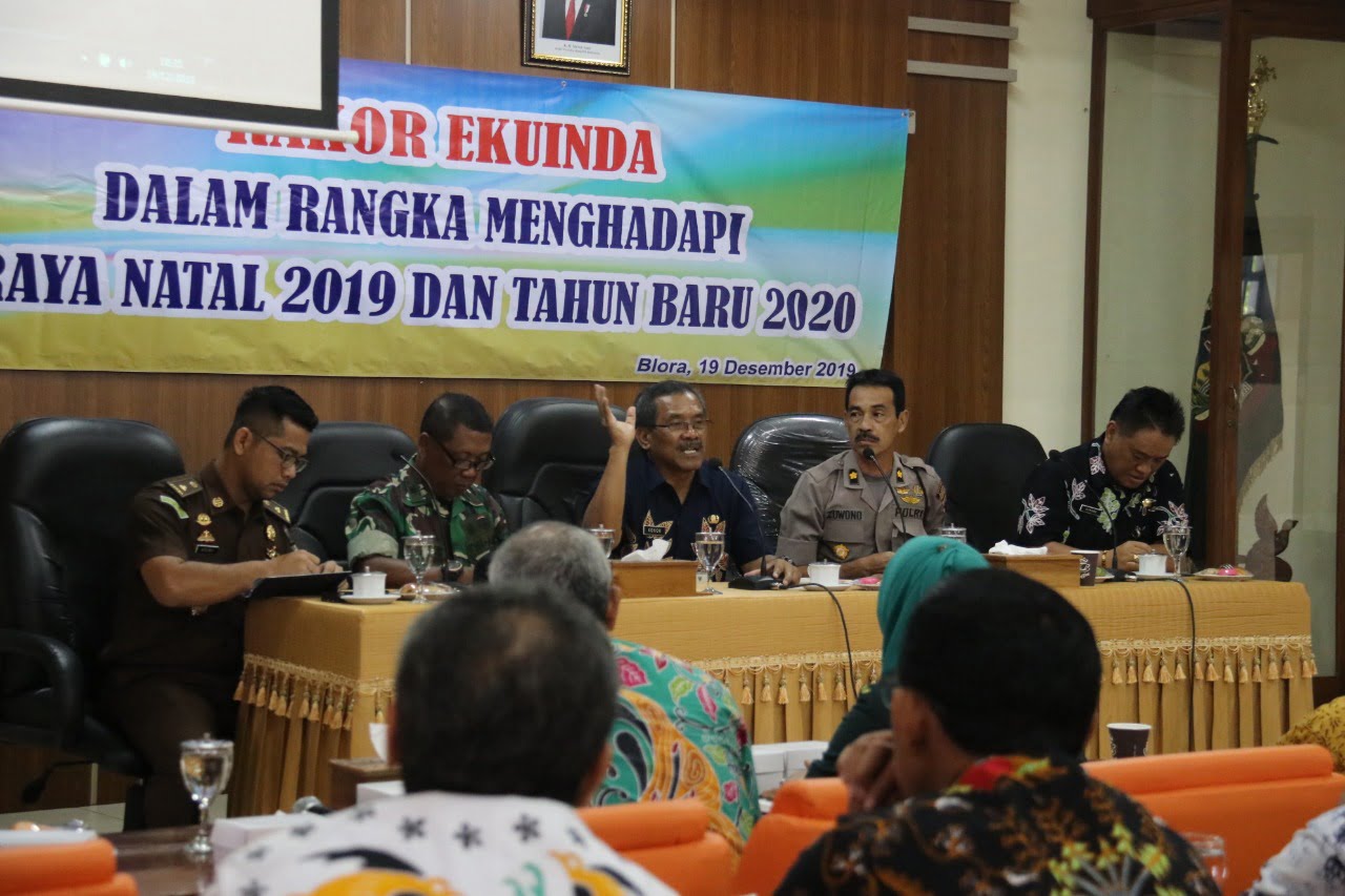 Rakor Ekuinda Jelang Nataru, Bupati Minta Semuanya Waspada Potensi Gangguan Keamanan