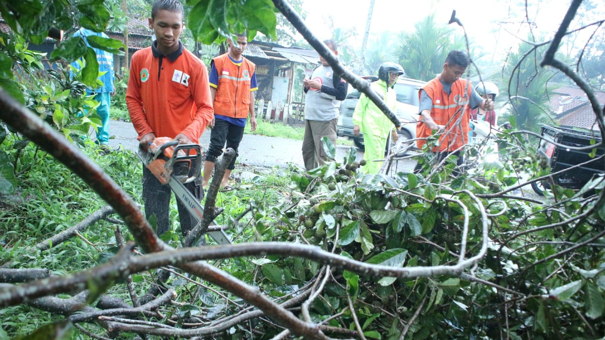Pramuli Banyumas Bantu Penanganan Angin Kencang