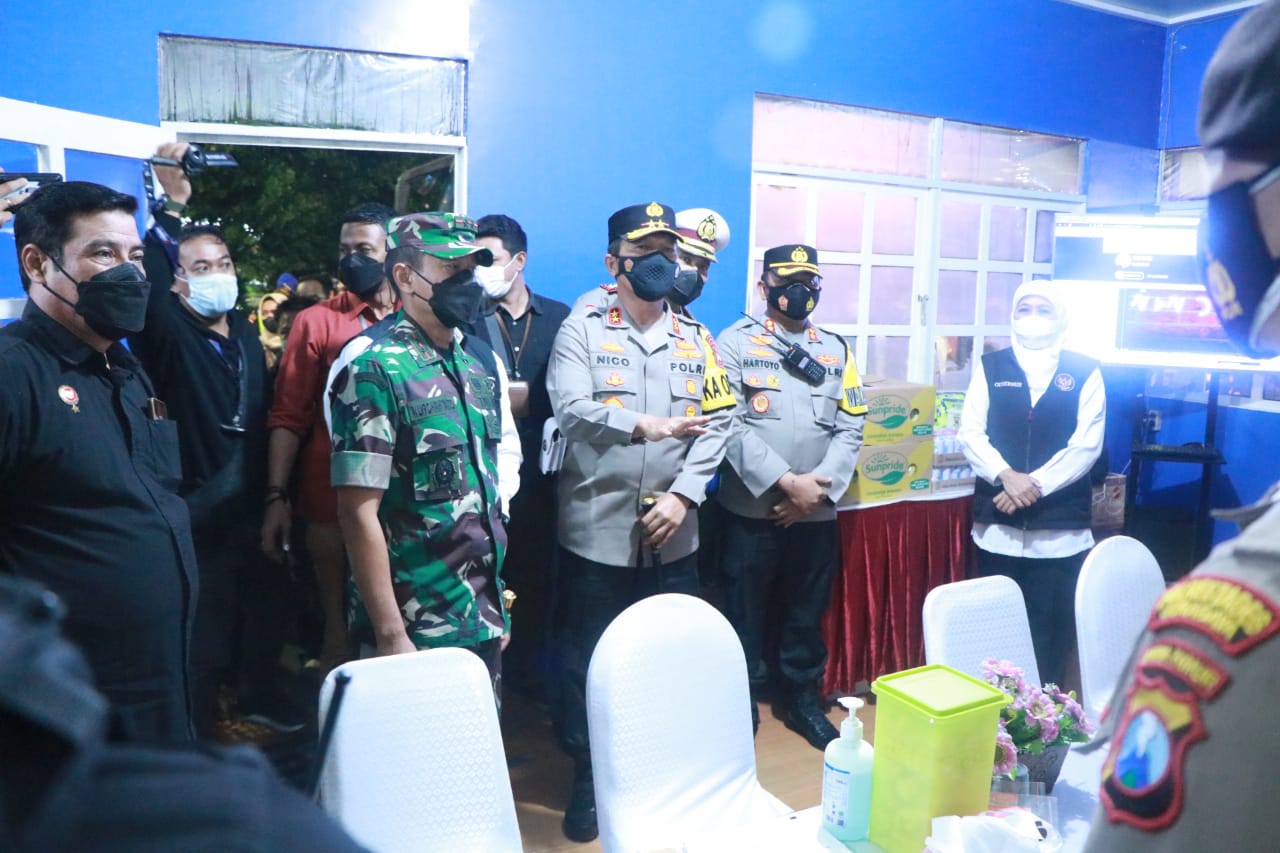 Pos Pengamanan Tahun Baru di Cek Kapolda dan Gubernur Jatim