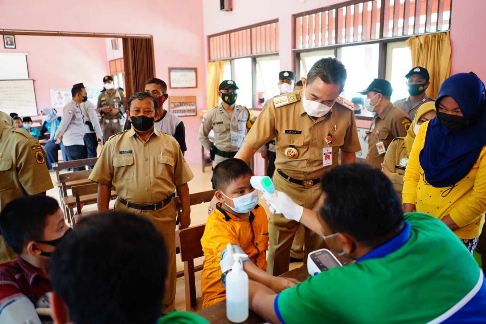 Bupati Pati Laksanakan Monitoring Vaksin Anak di Desa Langenharjo