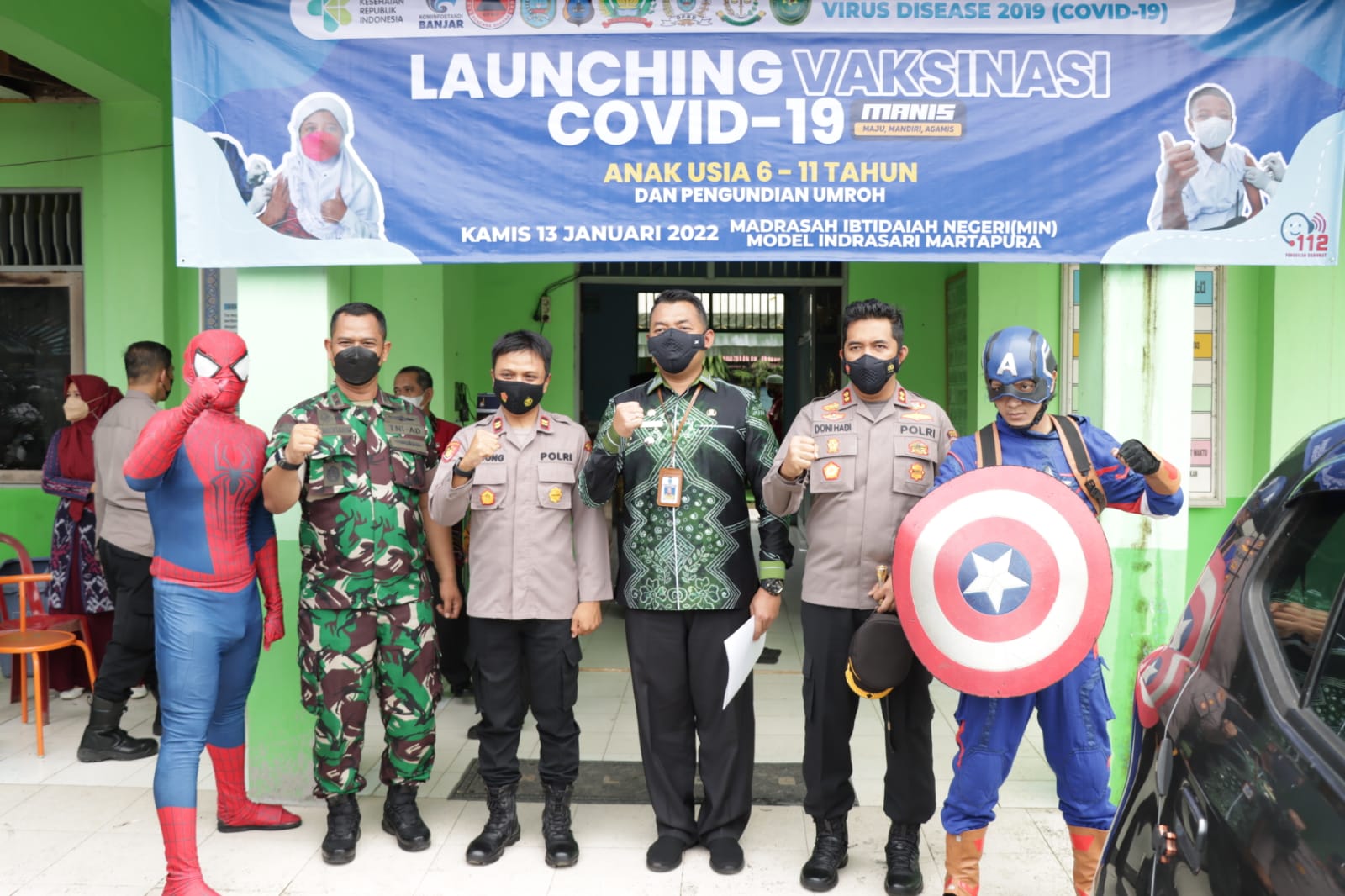 Launching Vaksinasi, Pemkab Banjar dan Kapolres Gelar Pengundian Hadiah Umroh Gratis