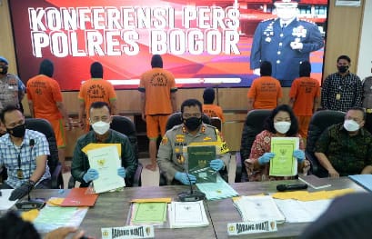 Polres Bogor Berhasil Usut Pelaku Mafia Tanah Yang Timbulkan Kerugian Hingga Milyaran Rupiah