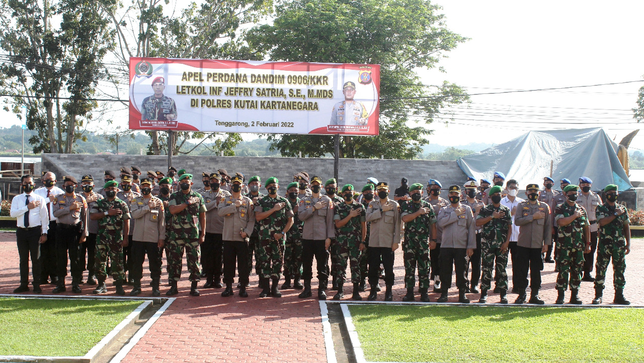Jabat Dandim Kukar, Letkol Inf. Jeffry Satria Pimpin Apel Perdana