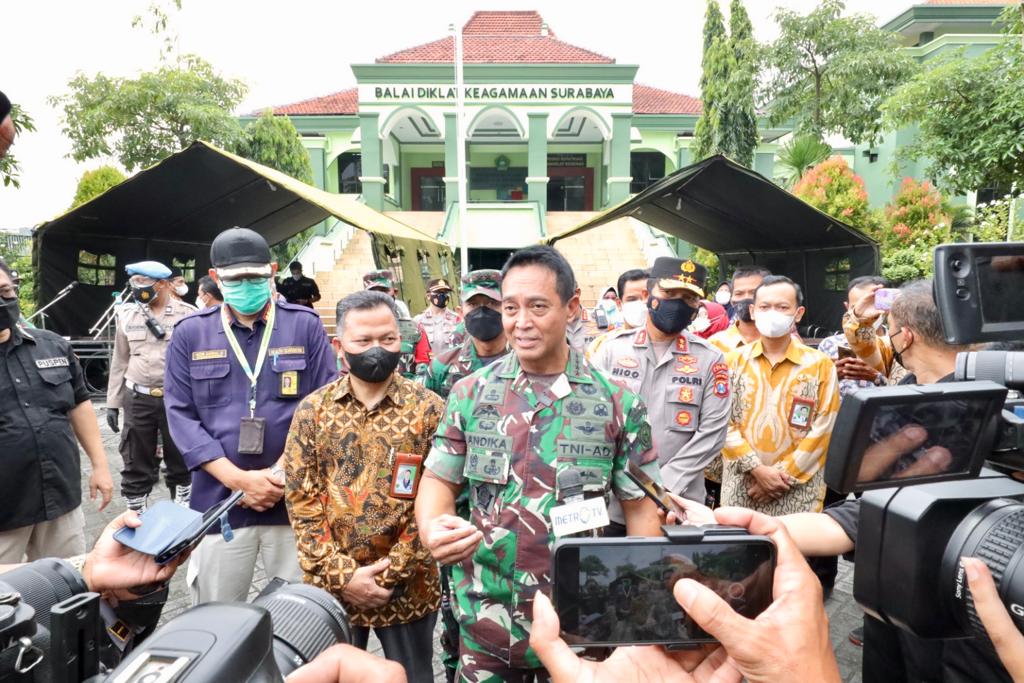 PPLN Dicek Panglima TNI Didampingi Pangdam dan Kapolda Jatim