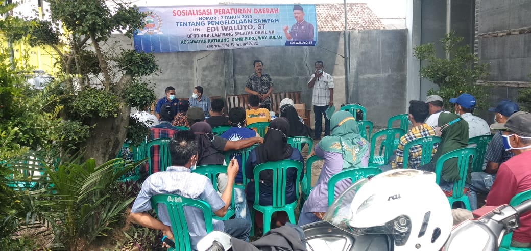 Ketua Komisi II DPRD Lamsel, Edi Waluyo Ajak Masyarakat Paduli Lingkungan Dengan Sampah