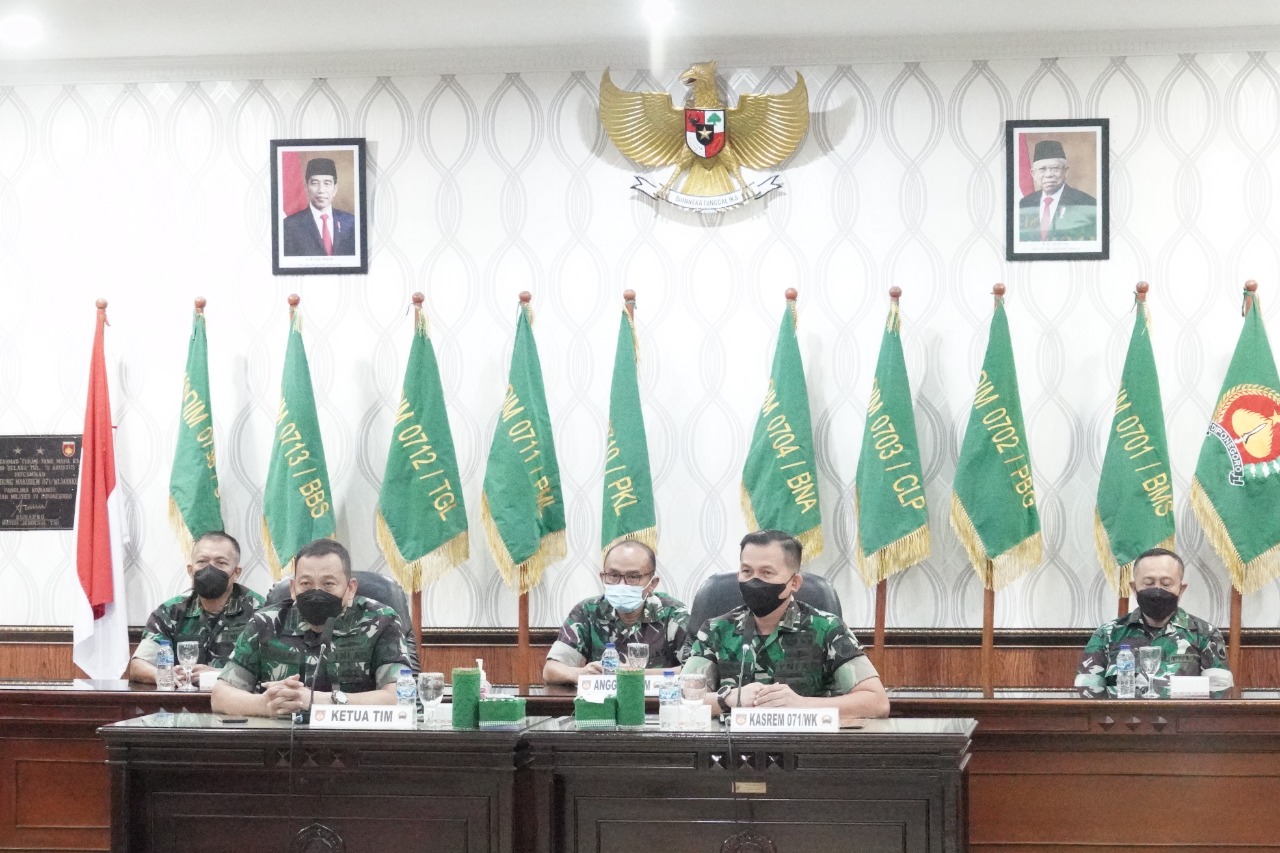 Wasrik Post Audit Datang ke Makorem 071/Wijayakusuma