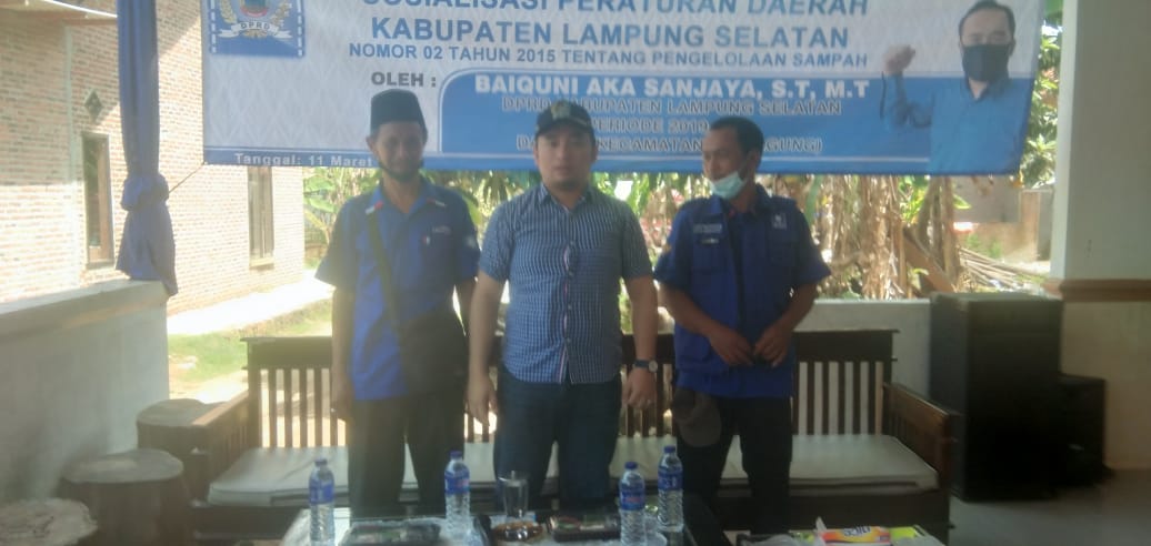 Baiquni, Sosialisasikan Perda No 2 Tahun 2015 Tentang Pengelolaan Sampah