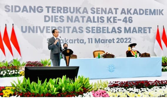 Dies Natalis ke-46 UNS, Presiden: Universitas Harus Lincah dan Cepat Belajar dengan Perubahan