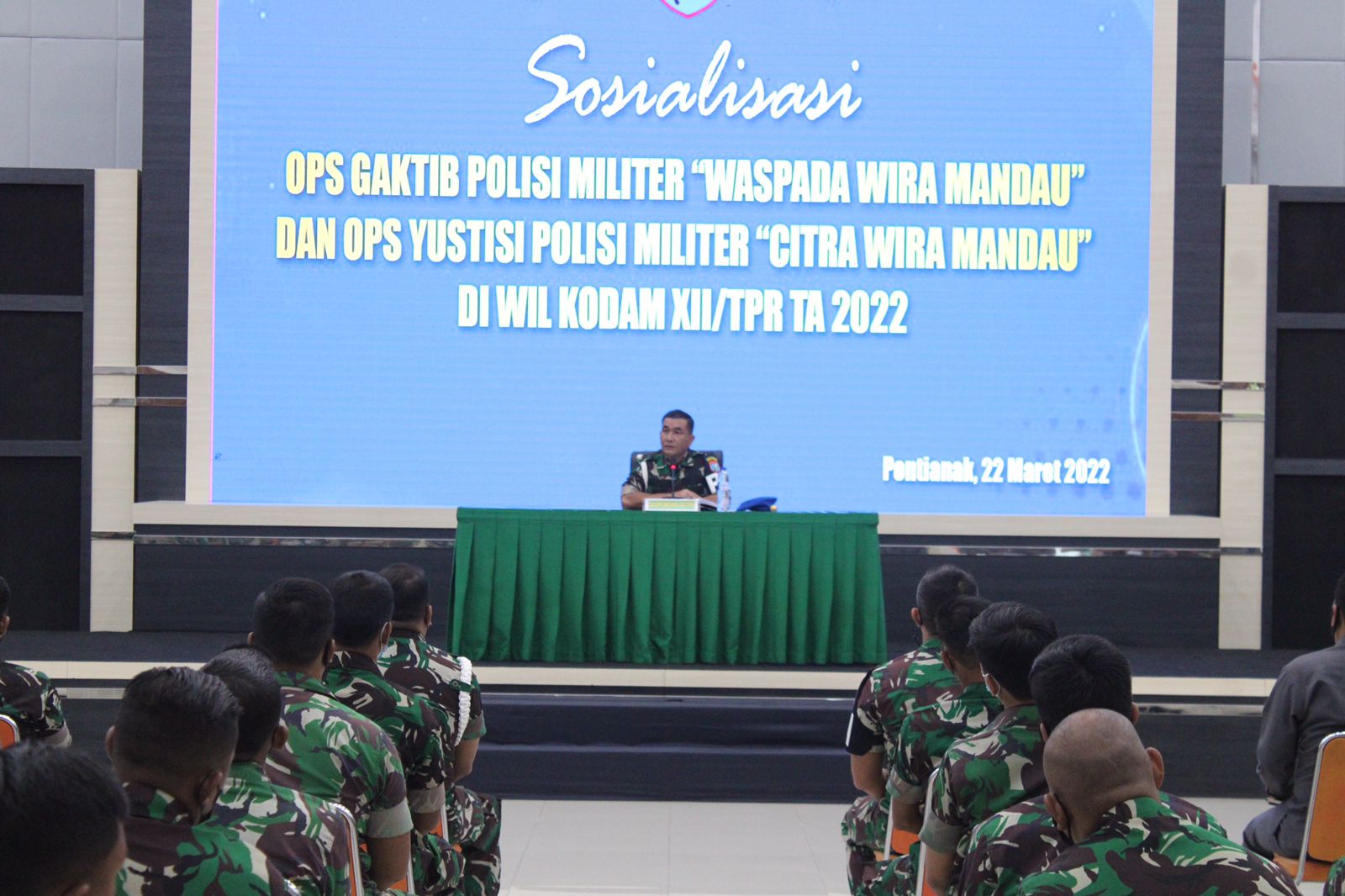 Tingkatkan Disiplin Prajurit, Pomdam XII/Tpr Sosialisasikan Operasi Gaktib dan Yustisi