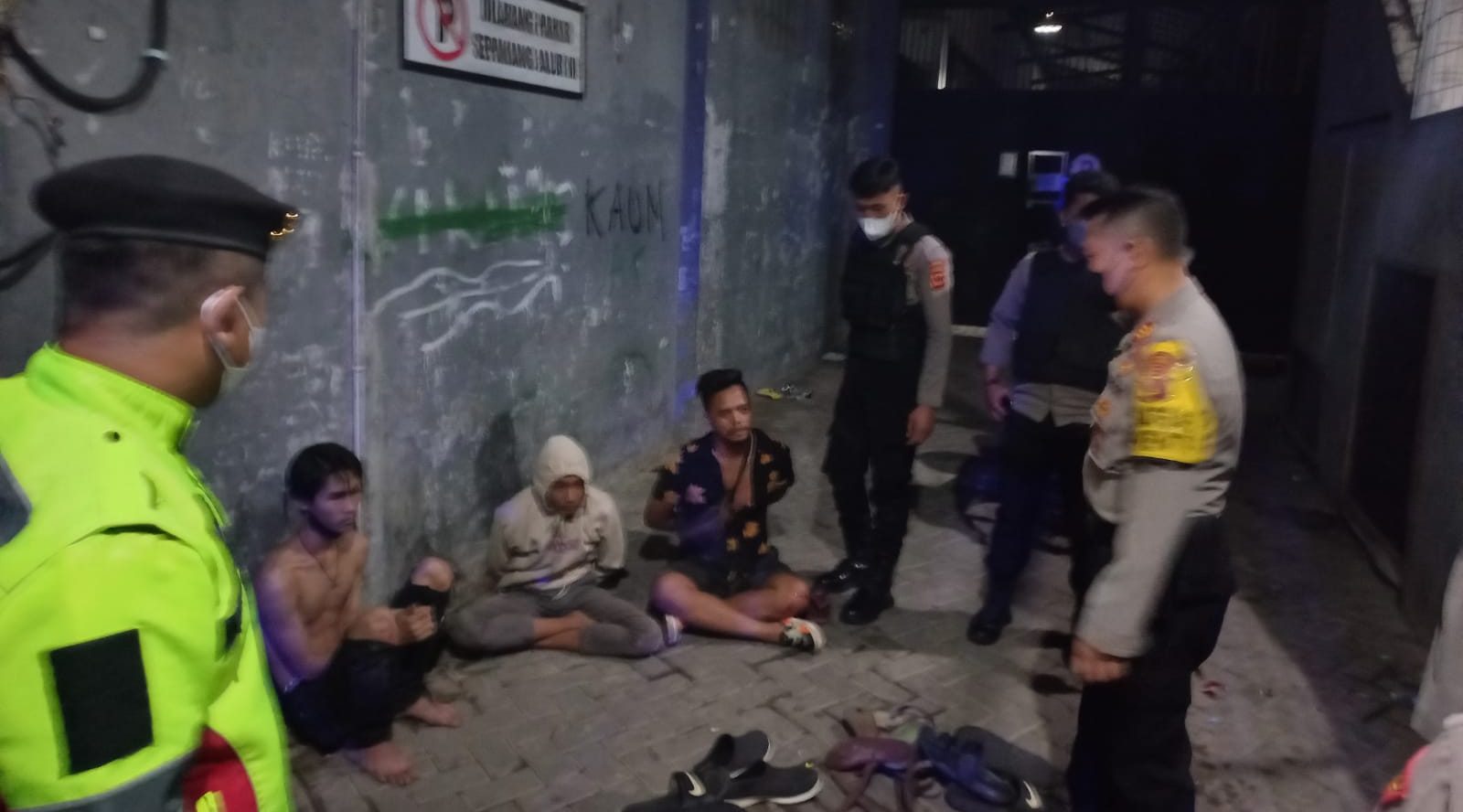 3 Remaja Diduga Pelaku Tawuran diamankan Tim Bima Sat Samapta Polres Purwakarta