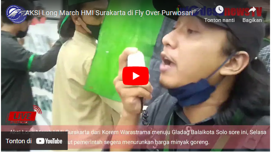 Aksi Longmard HMI Surakarta Di Fly Over Purwosari