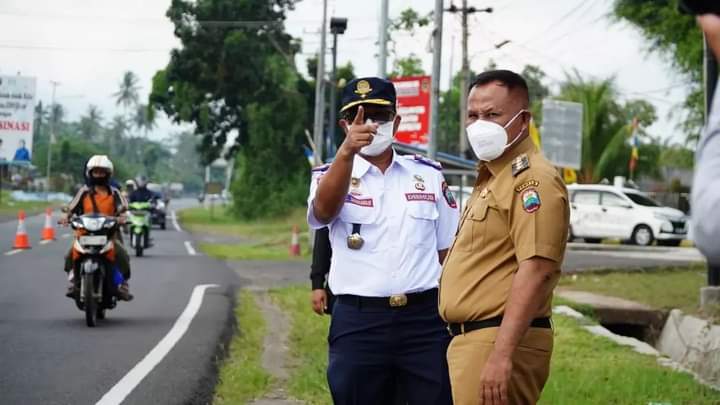 Bupati Lamsel Pantau Penerapan Rekayasa Lalulintas Dalam Kota