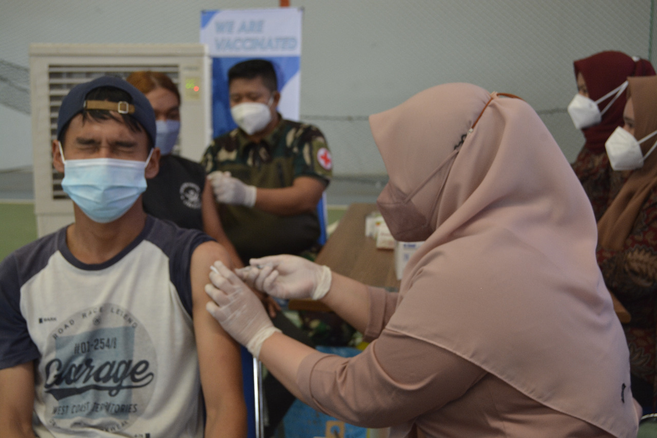 Selama Dua Hari Pelaksanaan Vaksinasi, Kodim Kutai Kartanegara Capai Dua Ribu PT. Bayan Tervaksin
