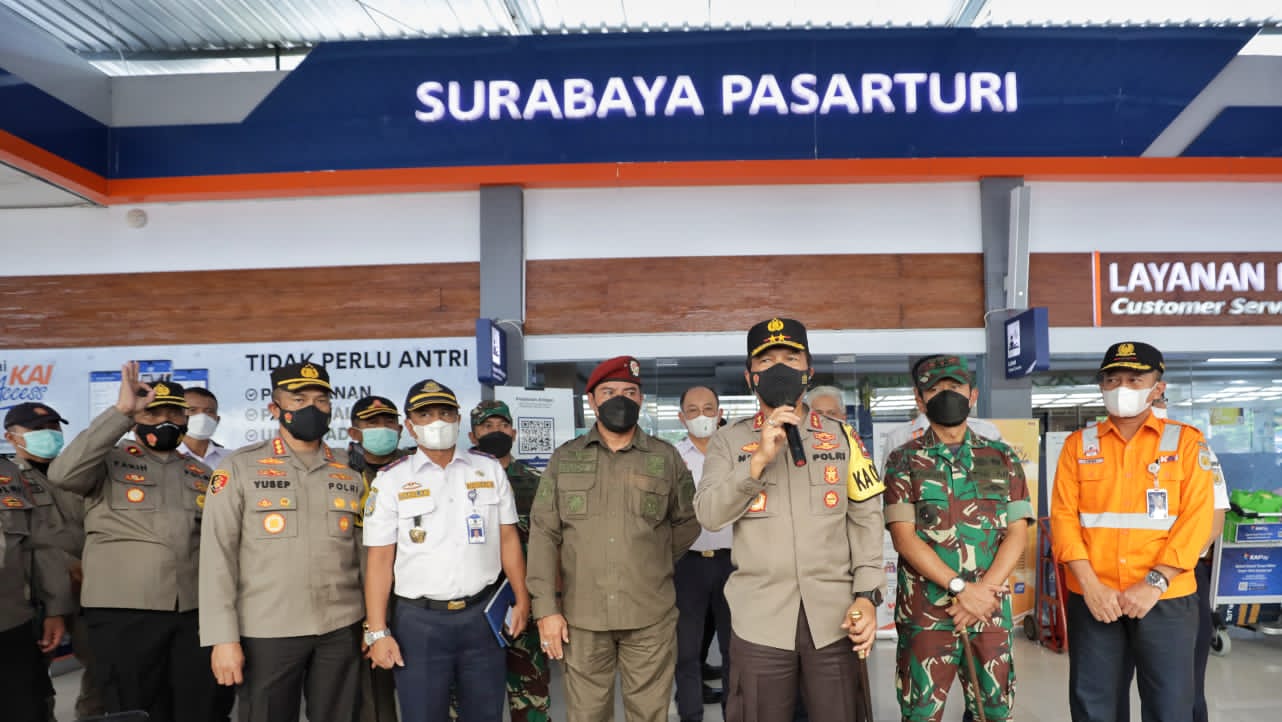 Kapolda dan Forkopimda Jatim Cek Pos PAM