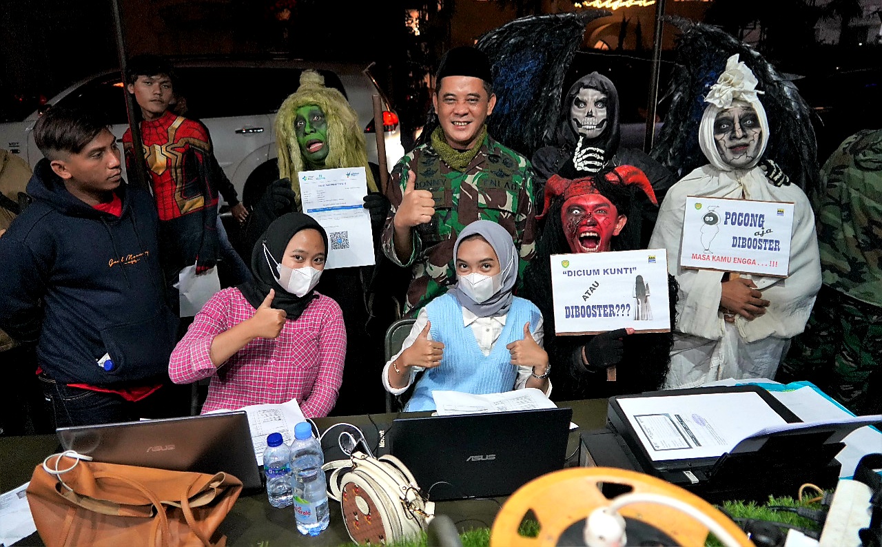 Ada Kostum Hantu!!! Kodam III/Slw Gelar Vaksinasi