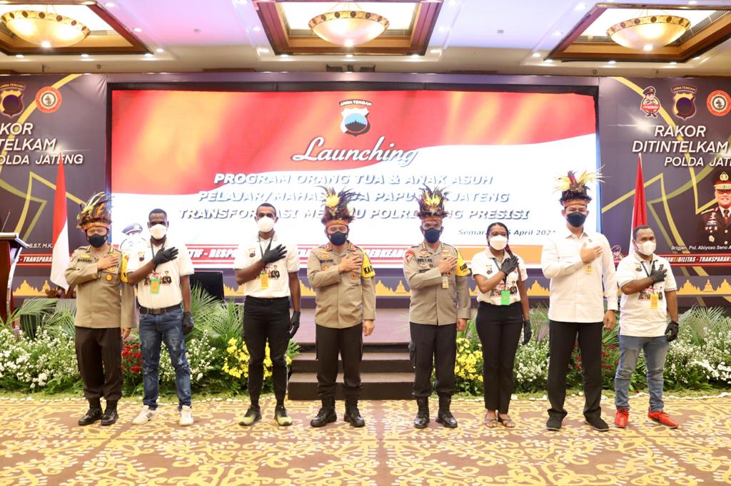 Setahun Berjalan, Polda Jateng Konsisten Asuh Puluhan Pelajar dan Mahasiswa Asli Papua