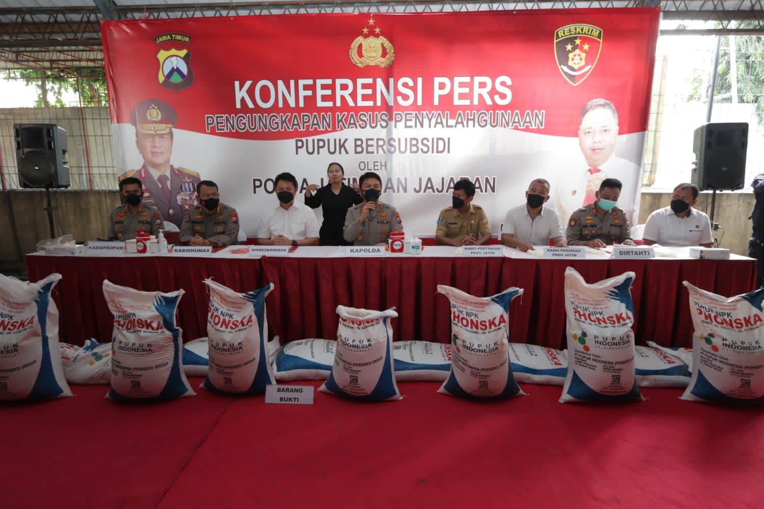 Polda Jatim Bongkar Penyalahgunaan Pupuk Subsidi dan Menyita 279,45 Ton