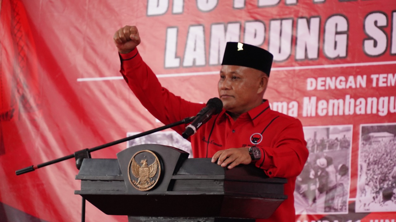 Peringati Bulan Bung Karno,Nanang Ermanto Resmikan Kantor BBHAR DPC PDI-Perjuangan Lamsel
