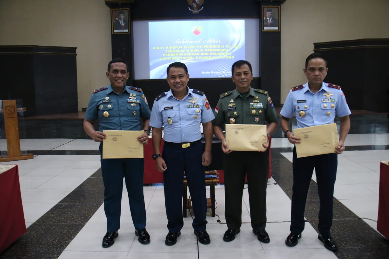 Kodam XII/Tanjungpura, Terima Hasil Pemeriksaan Audit Kinerja Periode II