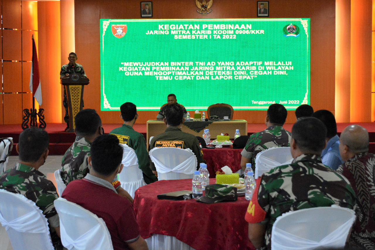 Bangun Sinergitas, Kodim 0906/Kutai Kartanegara Gelar Kegiatan Pembinaan Jaring Mitra Karib Babinsa