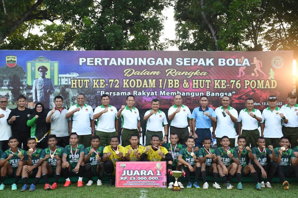 HUT Ke-72, Kodam I/Bukit Barisan Raih Juara I