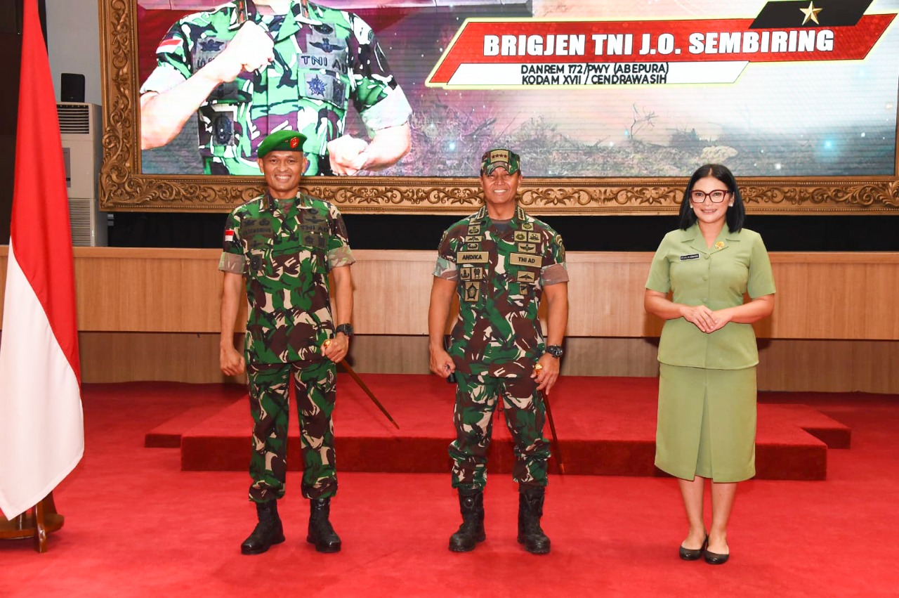 Brigjen TNI JO Sembiring Jabat Danrem 172/PWY