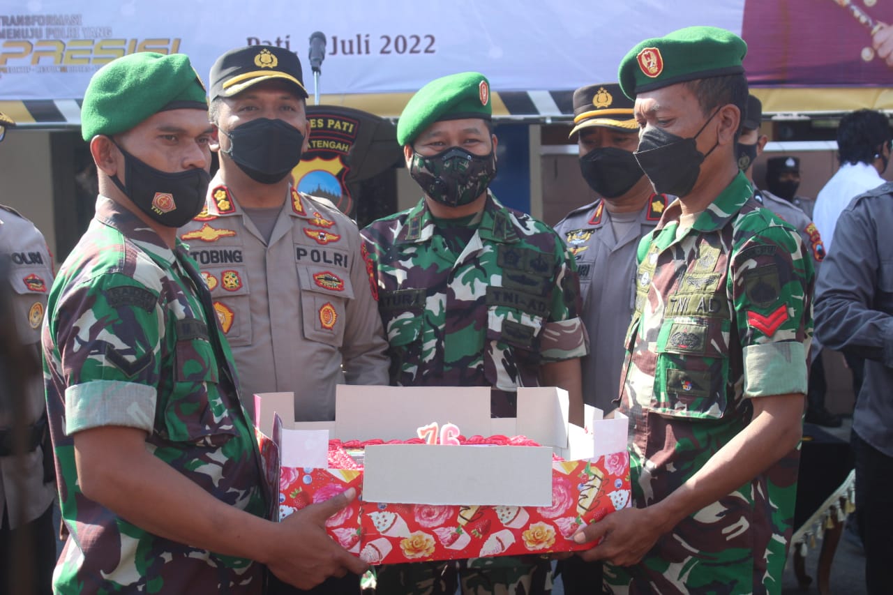 Dandim 0718/Pati Berikan Kejutan di Moment Hari Bhayangkara ke-76