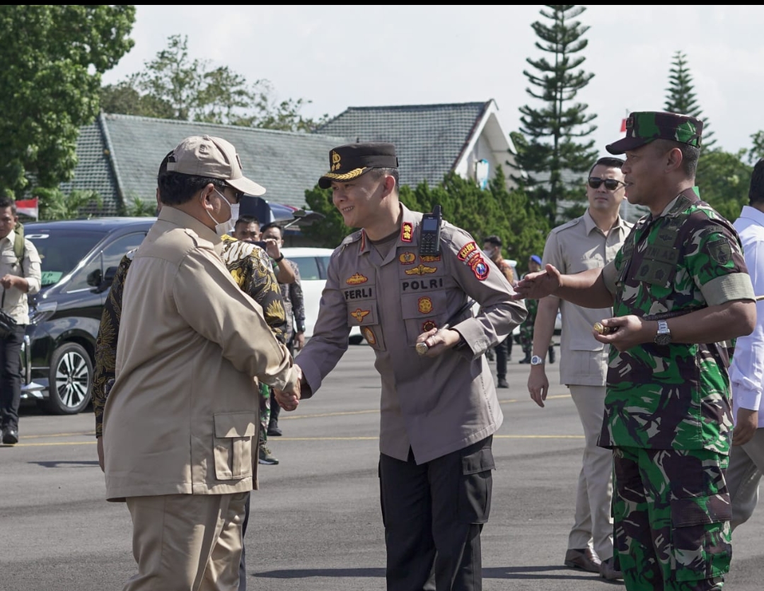 Kapolres Malang Kawal Menhan Prabowo Subianto Kunker di Universitas Brawijaya