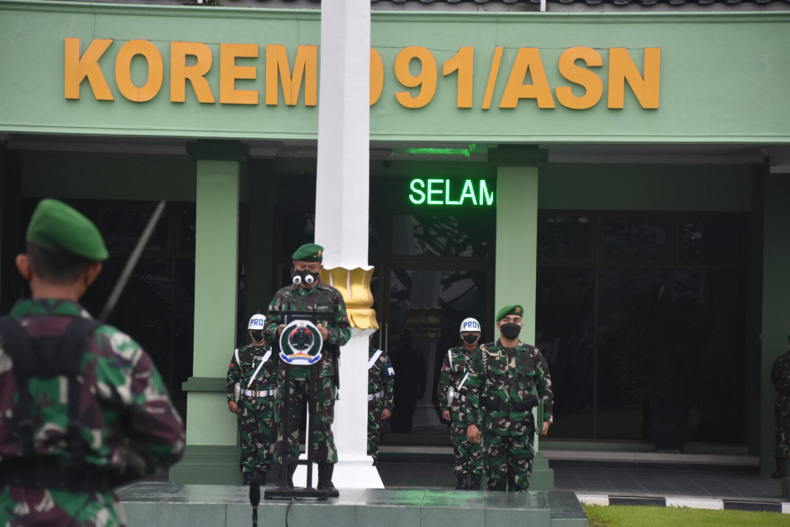 Upacara Bendera 17-an, Danrem 091/ASN Bacakan Amanat Kasad