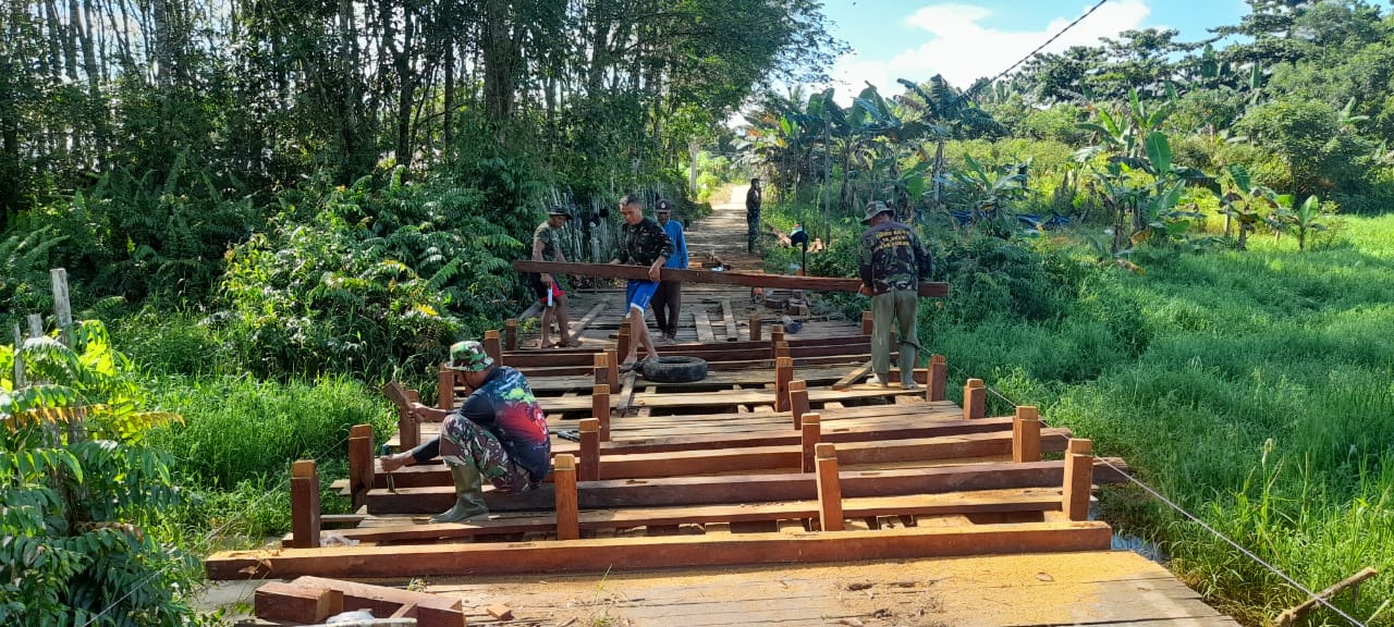 Pra TMMD ke- 114, Kodim Kutai Kartanegara Bangun Infrastruktur Akses Pertanian