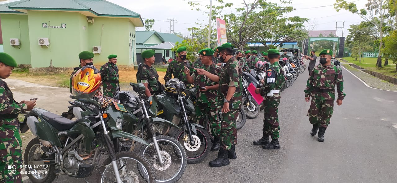 Staf Intel Kodim Penajam Paser Utara Sidak Kelengkapan Kendaraan Bermotor