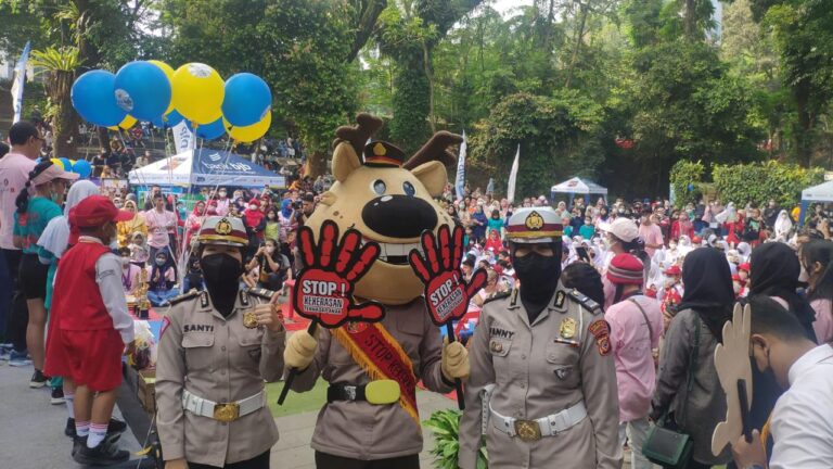 Hadirkan Si Pobo, Polresta Bogor Kampanyekan Stop Kekerasan Anak