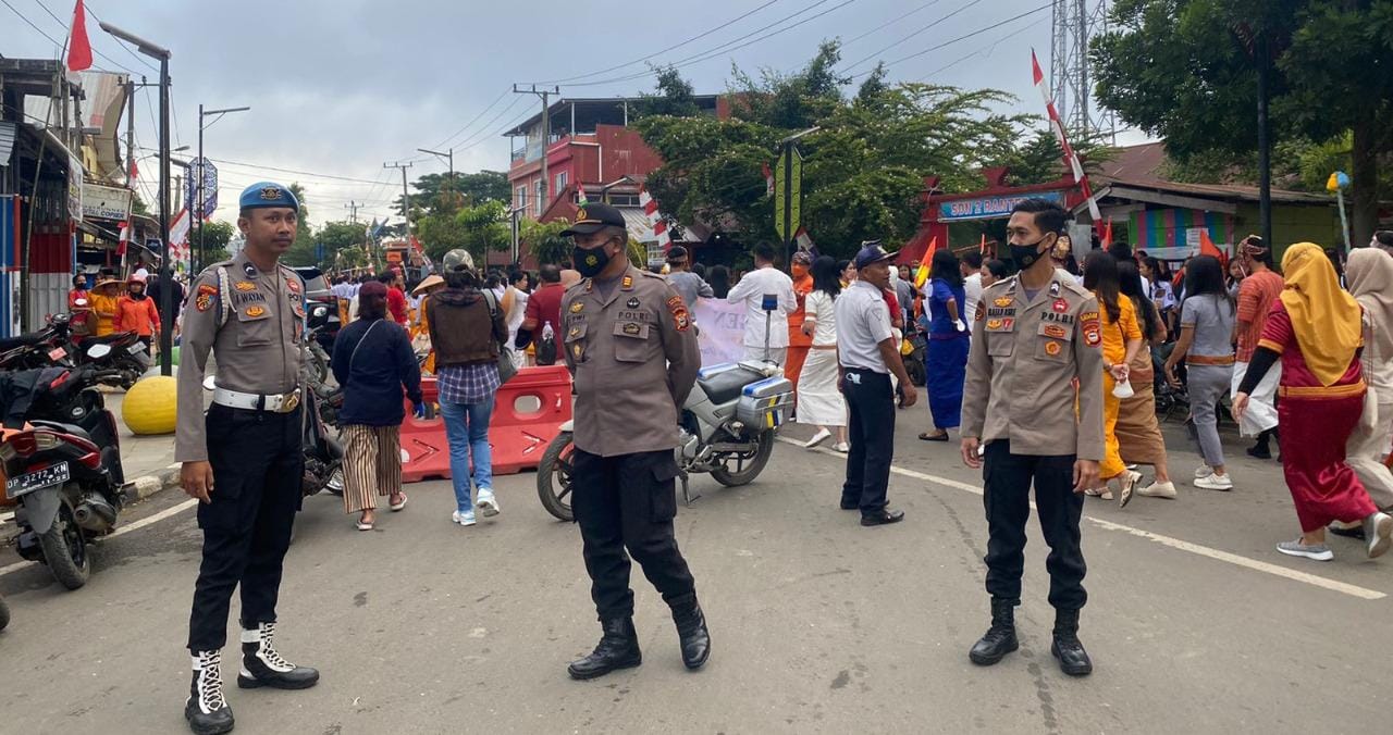 Kapolres Turunkan Personil Jaga Keamanan Puncak Hari Jadi Torut XIV