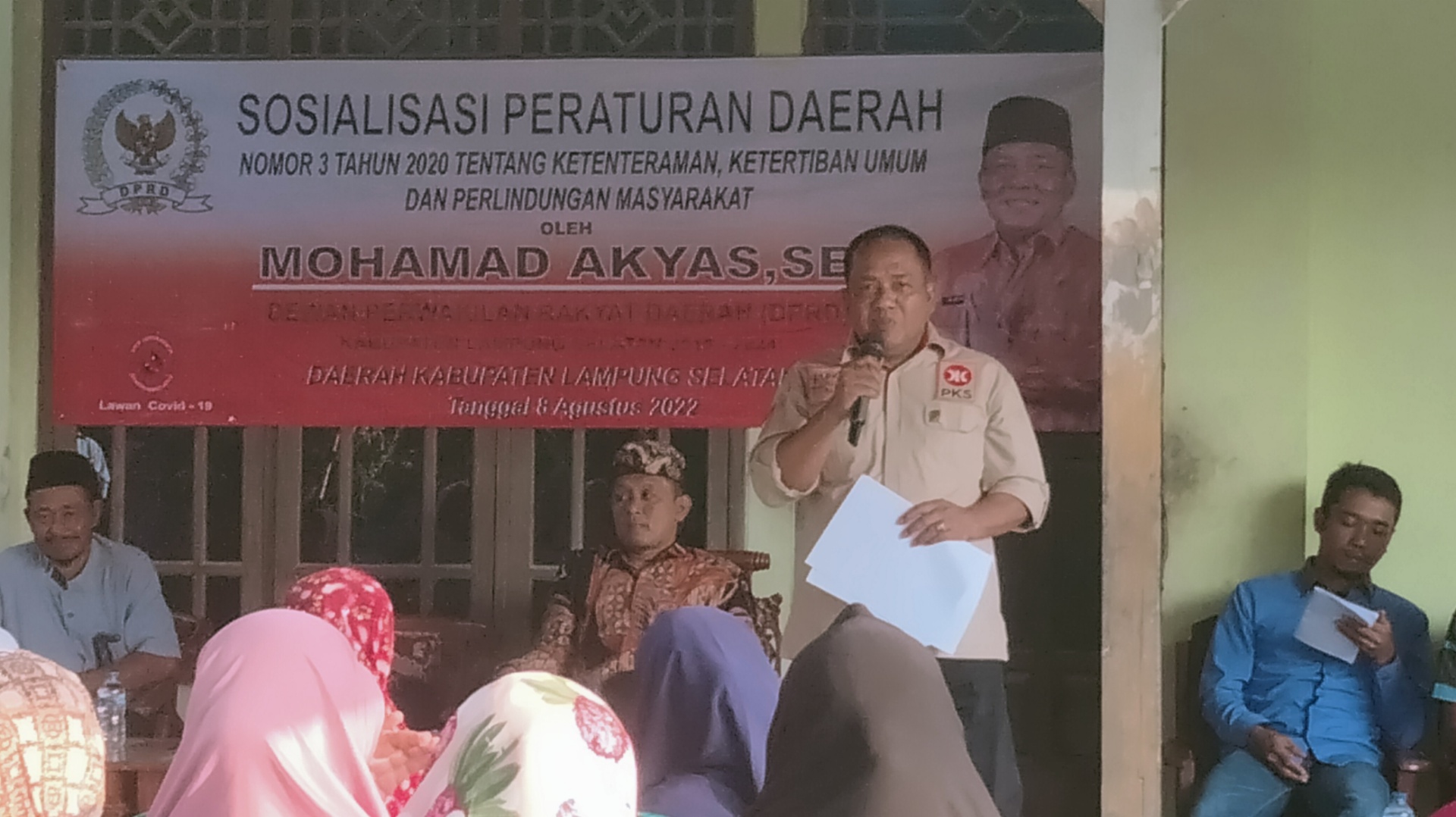 M Akyas Ajak Masyarakat Terapkan Perda No 3 Tahun 2020