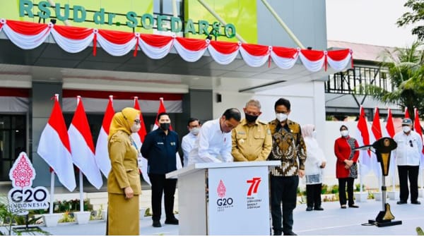 Resmikan Tower Baru RSUD Soedarso, Presiden Tekankan Pentingnya Peningkatan Sistem Kesehatan di Tanah Air