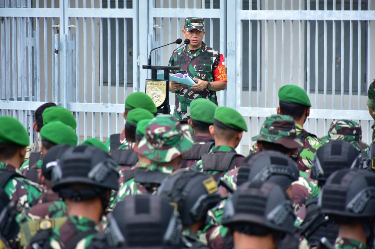 Danrem 091/ASN Gelar Apel Pasukan dalam rangka Pengamanan VVIP Kunjungan Kerja Wakil Presiden RI