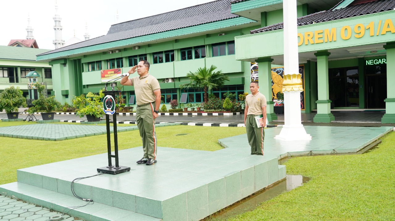 Kasrem 091/ASN : Mari Kita Bangun Karakter Bangsa Yang Tangguh Melalui Olahraga