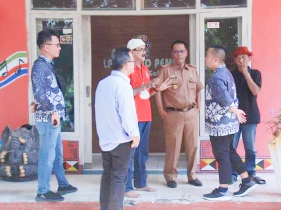 Kadis Kominfo Lamsel M Sefri Sambut Kunjungan Diskominfo Muara Enim Sumatera Selatan