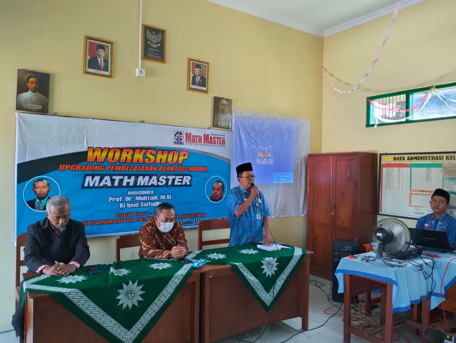 Tim Pengabdian Penakerja UMS Adakan Workshop Upgrading Pembelajaran Matematika Berbasis Modul Math Master