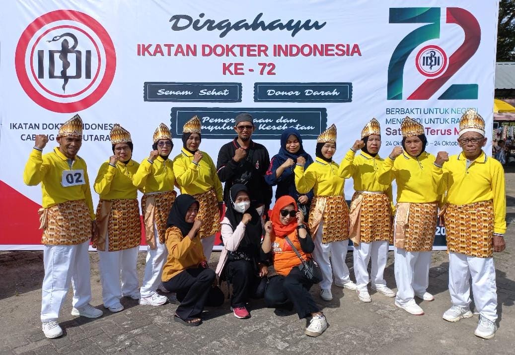 HUT Ikatan Dokter Indonesia Ke 72, Dimeriahkan Lomba Senam Peserta Prolanis