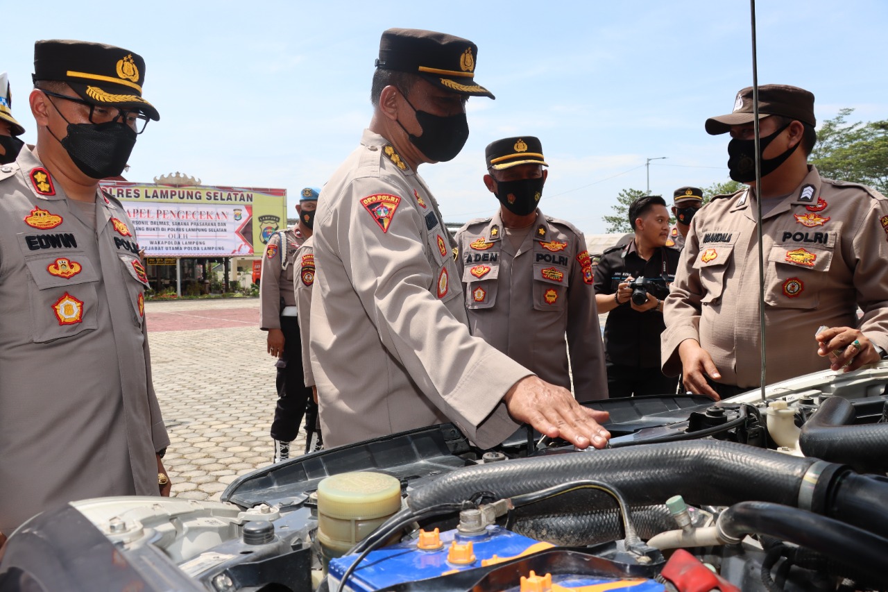 Karo Ops Polda Lampung Cek Randis dan Dalmas Polres Lamsel