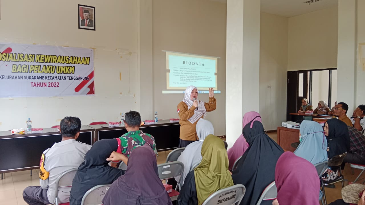 Sosialisasi Kewirausahaan dan UMKM, Babinsa Sukarame sebut UMKM Punya Peran Penting