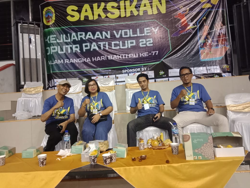 20 Atlet Putra dan 7 Atlet Voli Putri Memeriahkan HUT ke 77 DPUTR Kabupaten Pati
