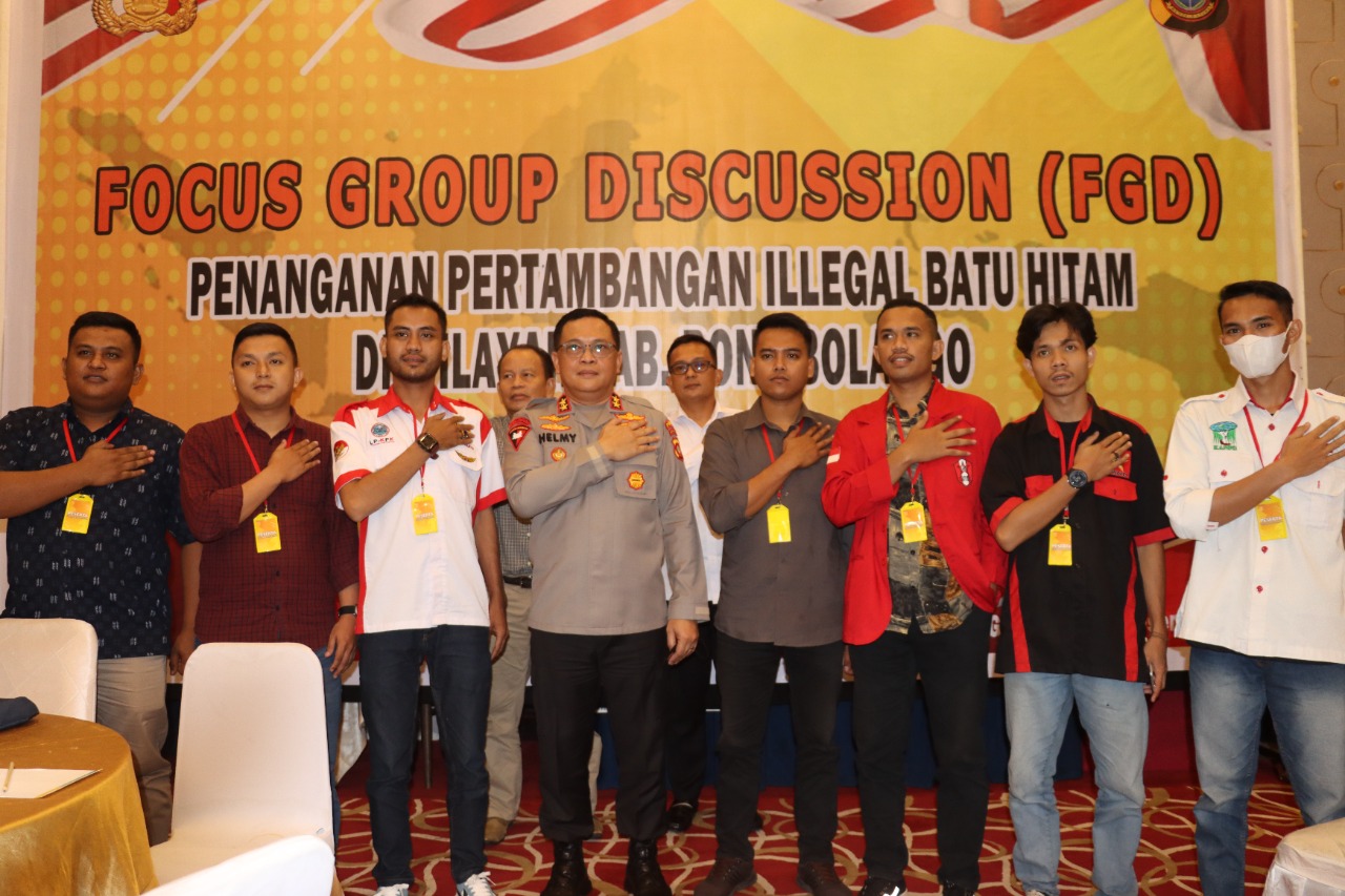 Polda Gorontalo Gelar Penanganan Pertambangan Ilegal Batu Hitam