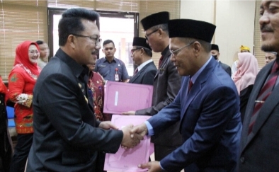 Berikut 10 Nama dan 3 Pejabat Plt Pemkab Lamsel Yang di Lantik