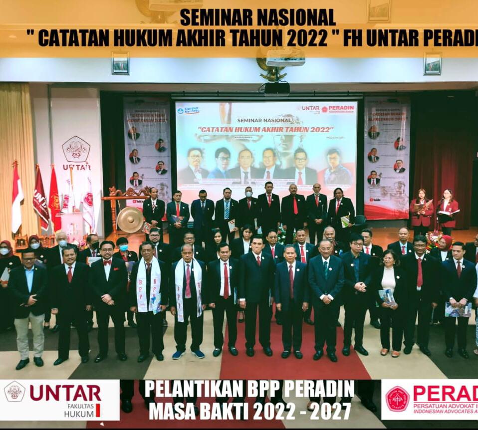 Gelar Pelantikan Pengurus, Peradin Sampaikan Catatan Hukum Akhir Tahun