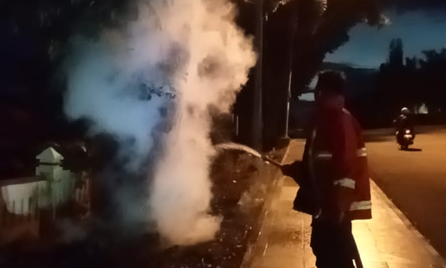 Gerak Cepat Tim Damkar Padamkan Kobaran Api