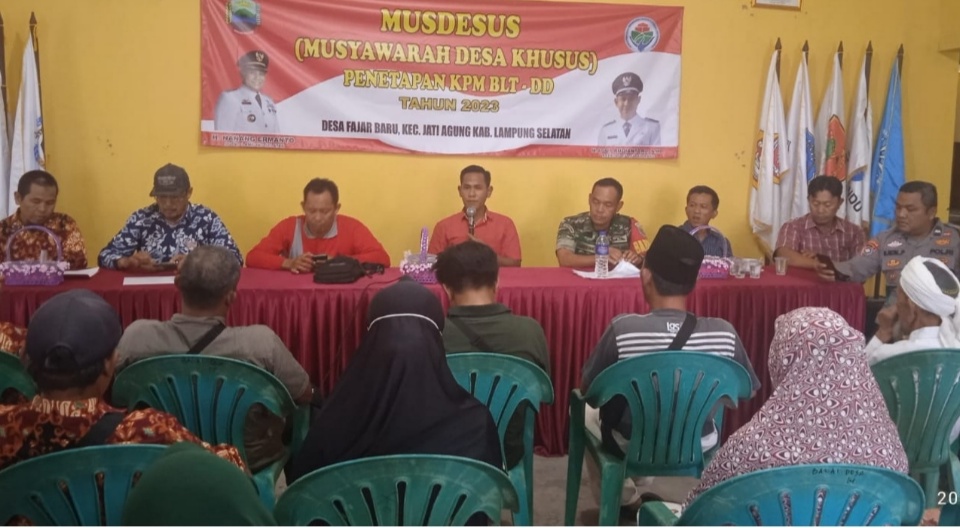Pemdes Fajarbaru Tetap 35 KPM BLT DD Ta-2023